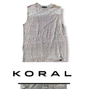 Blowout SALE 🎈🎉NEW KORAL Grey W Black Detail Activewear Top size small